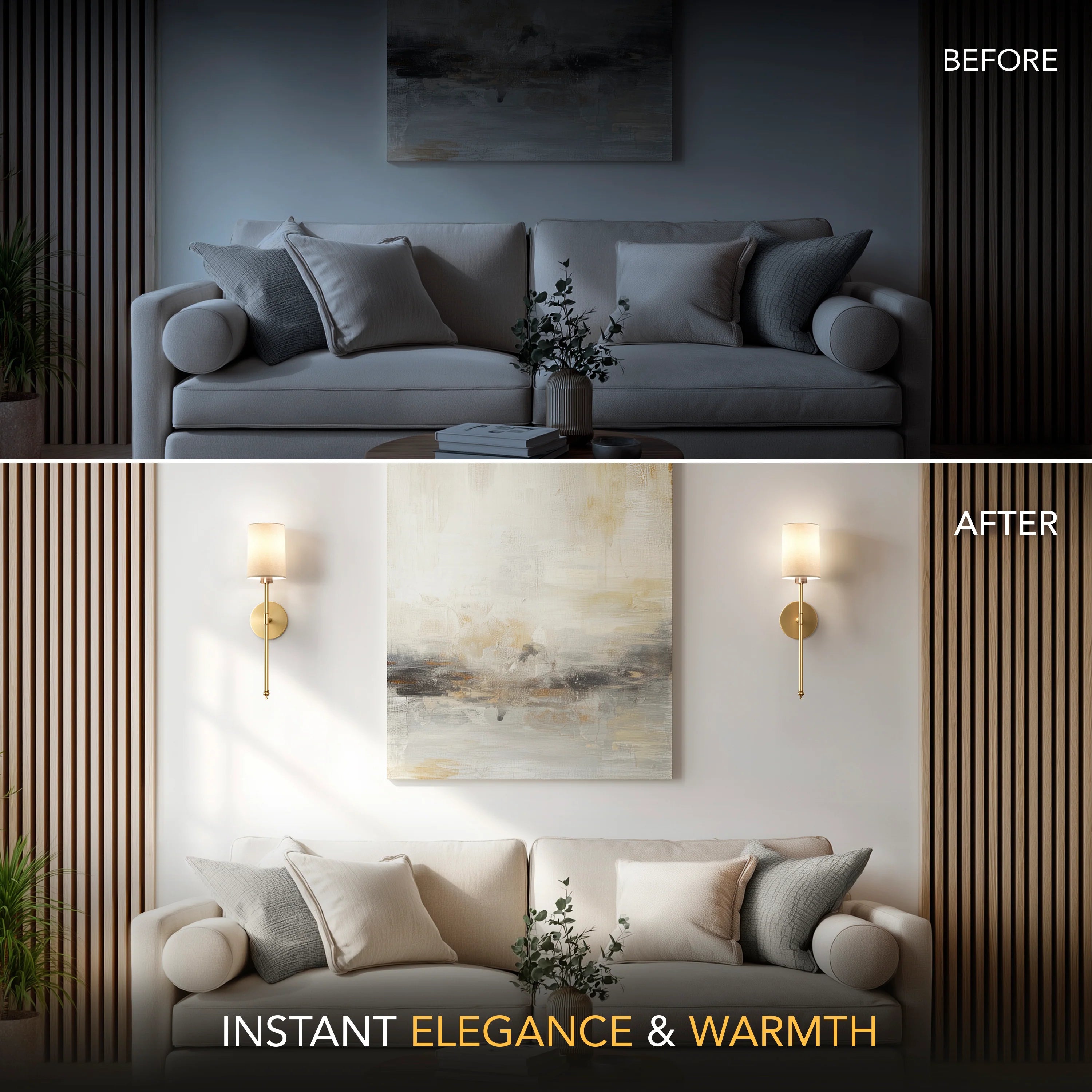 WIRELESS CYLINDRICAL WALL SCONCES (SET OF 2)