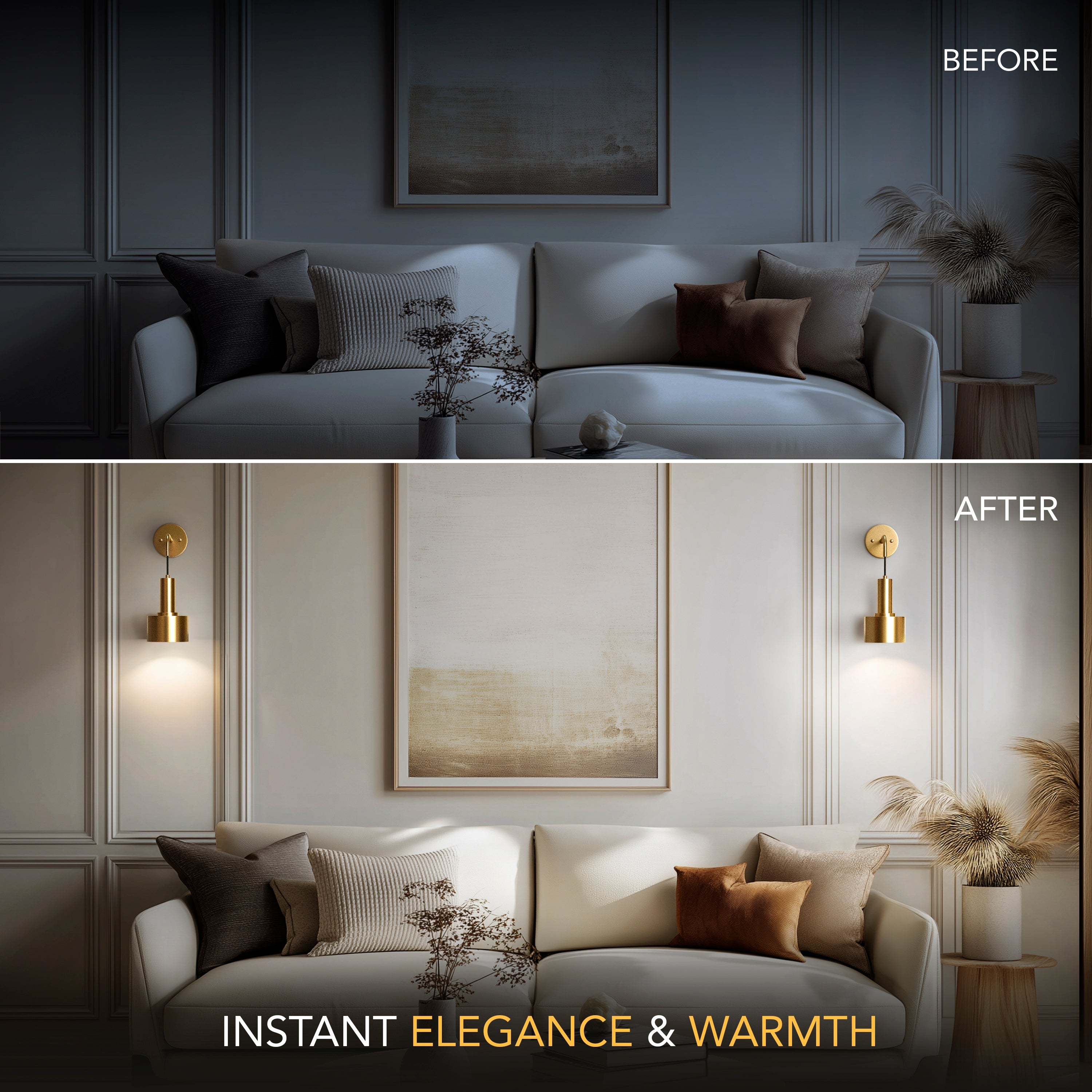 GLOWDROP WIRELESS WALL SCONCES (SET OF 2 + 2 BULBS FREE)