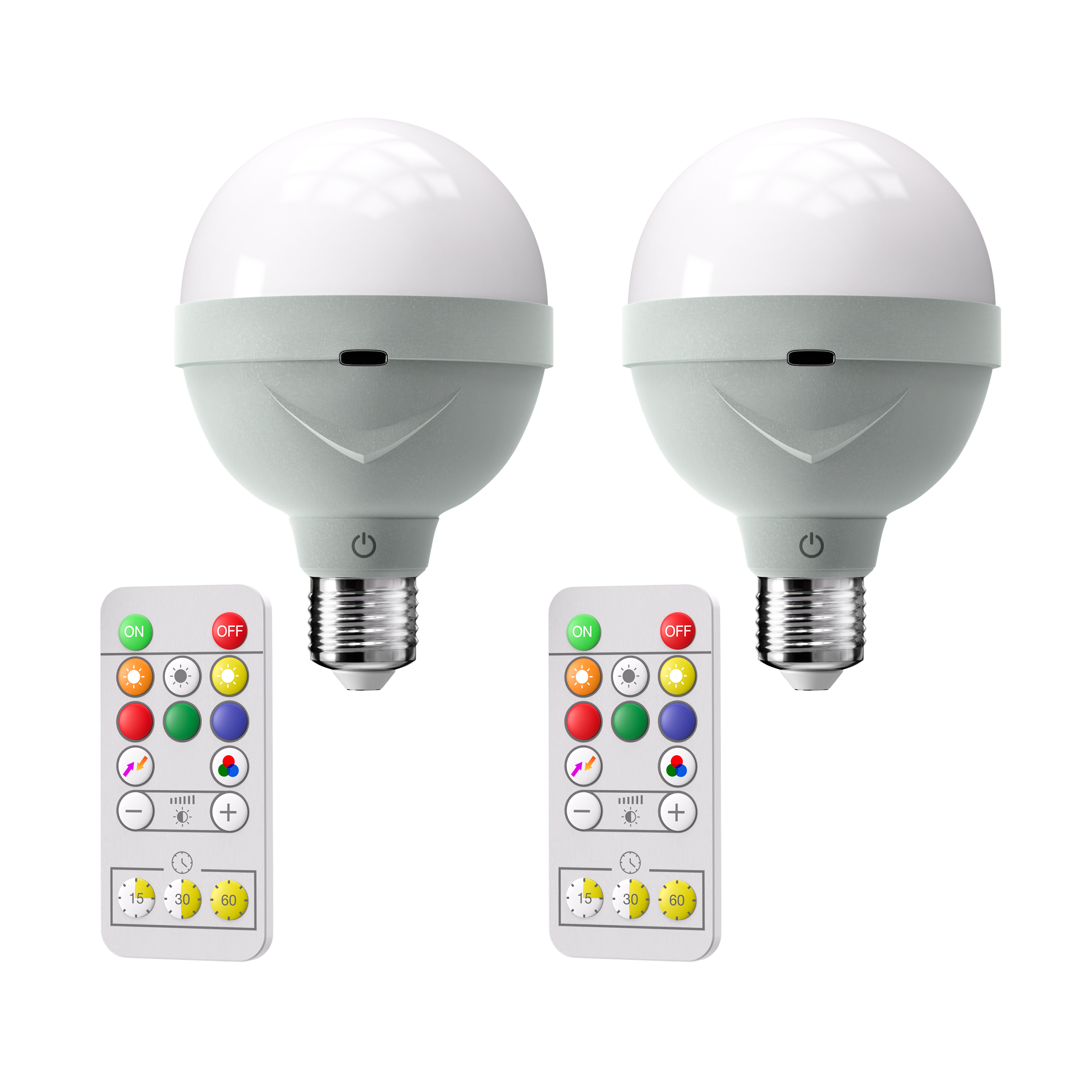 FEROLIO WIRELESS RECHARGEABLE LIGHT BULBS (SET OF 2)