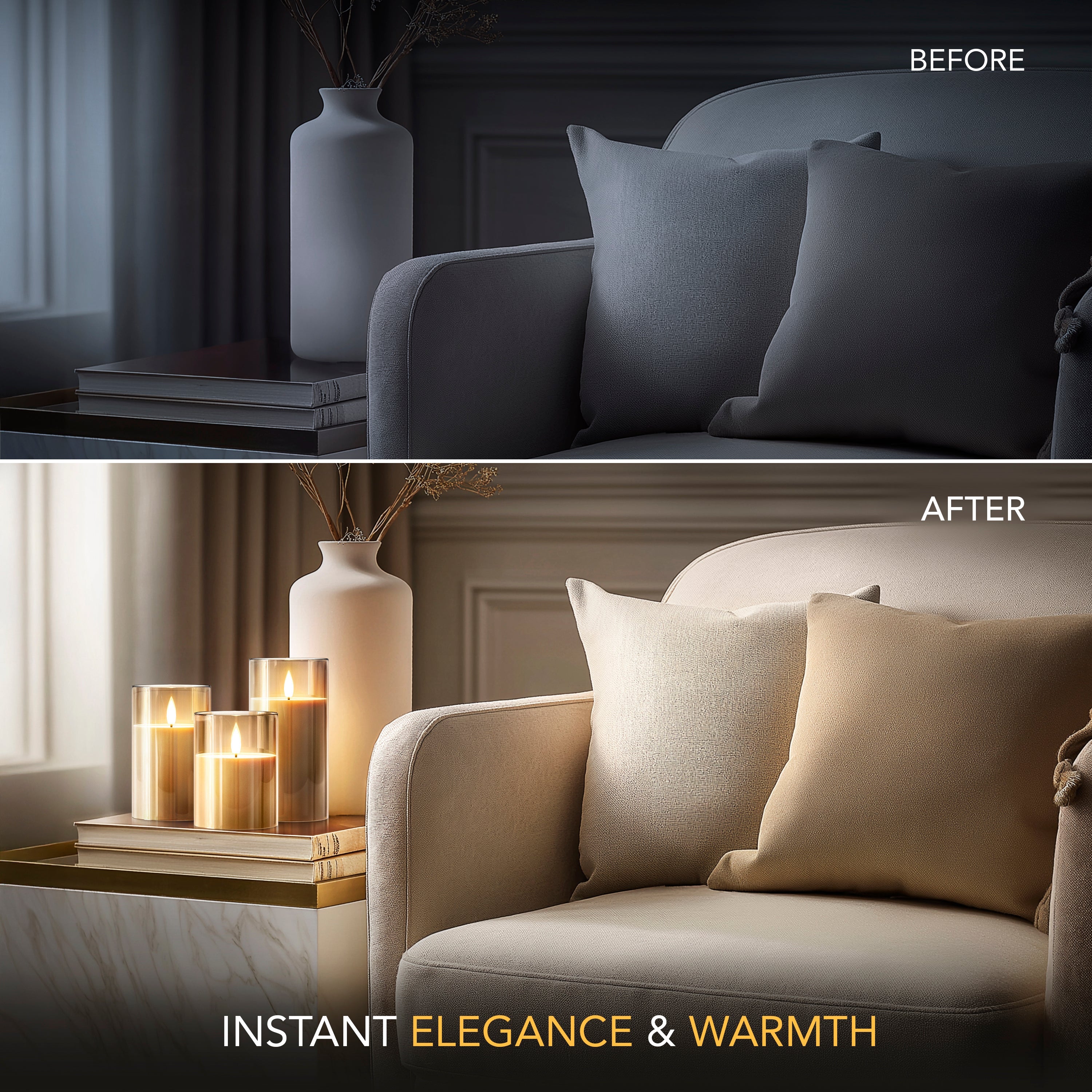 FLAMELESS WIRELESS CANDLES ( SET OF 3)