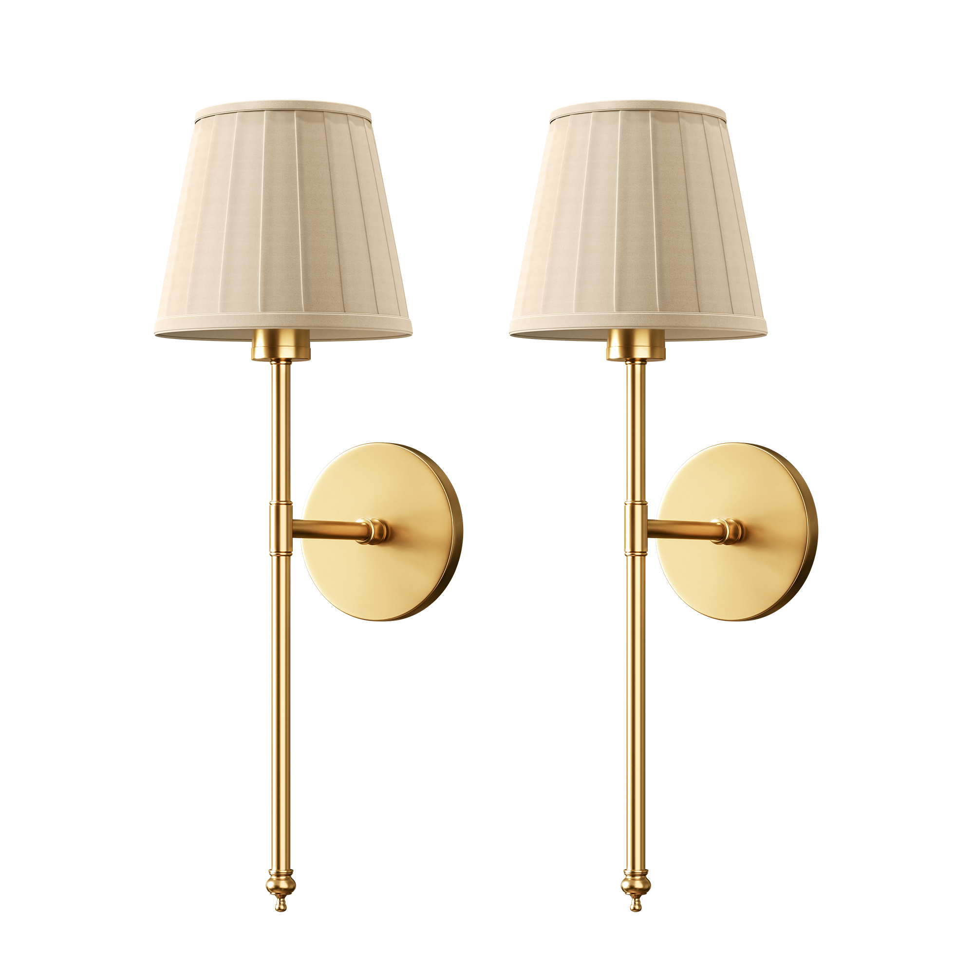 WIRELESS PLEATED WALL SCONCES (SET OF 2)