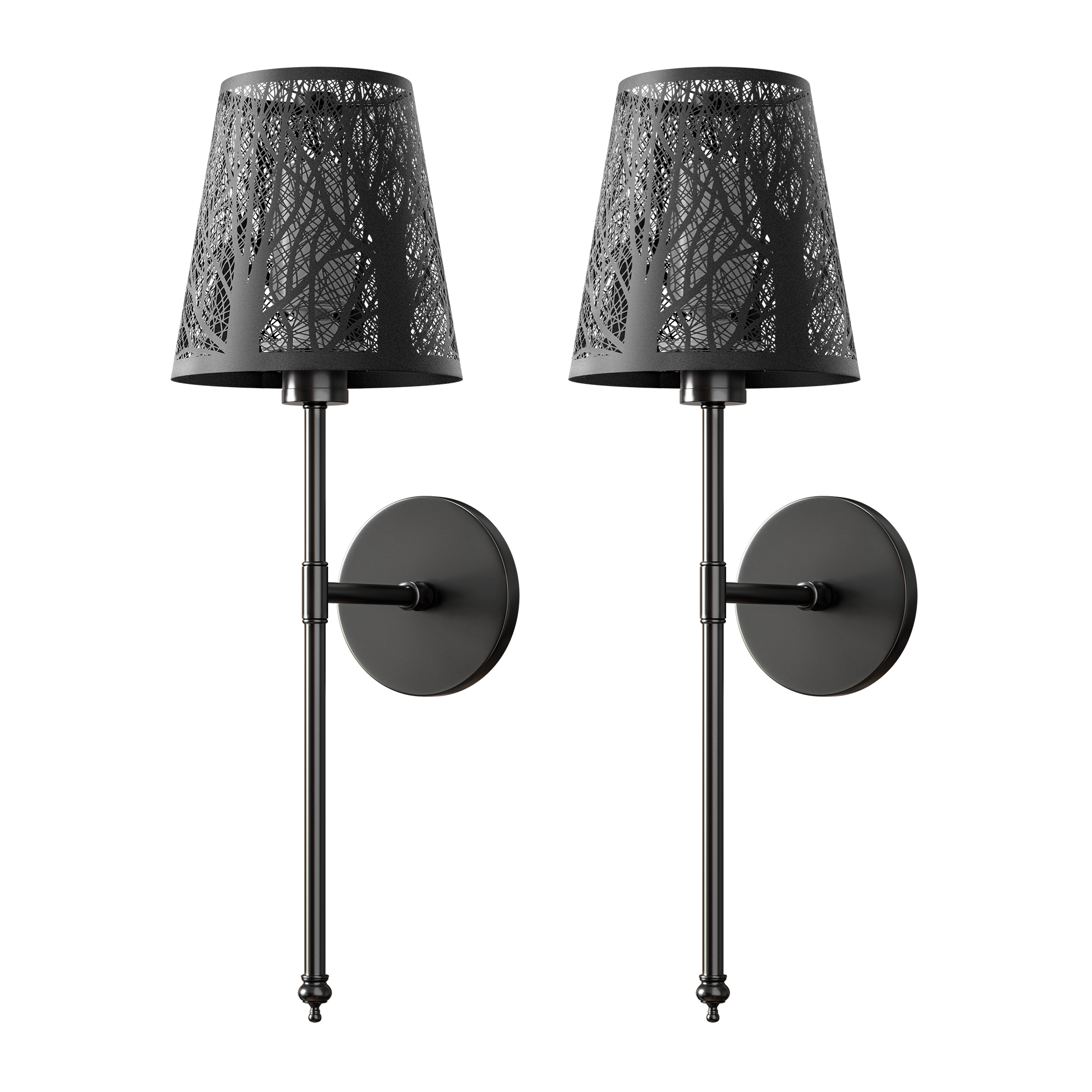 WIRELESS METALLIC WALL SCONCES (SET OF 2)