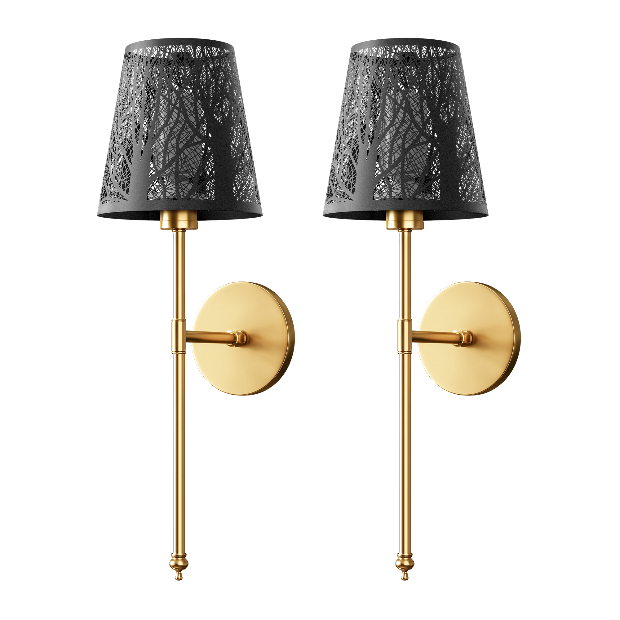 WIRELESS METALLIC WALL SCONCES (SET OF 2)