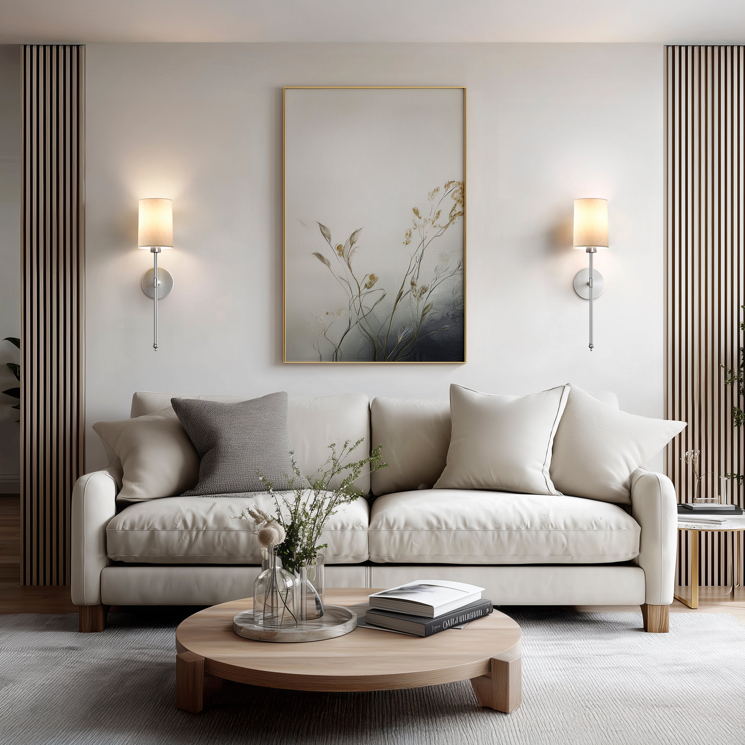 WIRELESS CYLINDRICAL WALL SCONCES (SET OF 2)