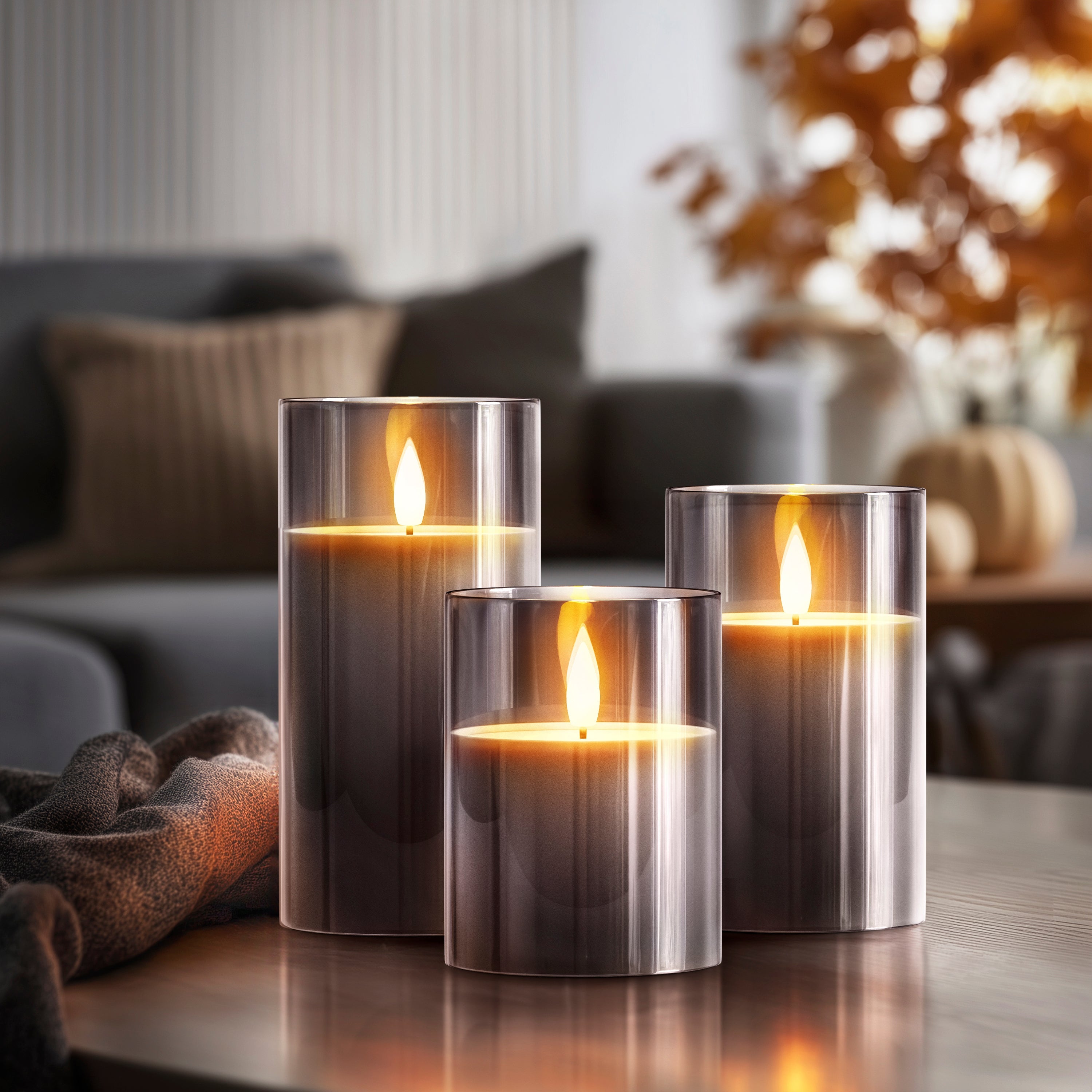 FLAMELESS WIRELESS CANDLES ( SET OF 3)