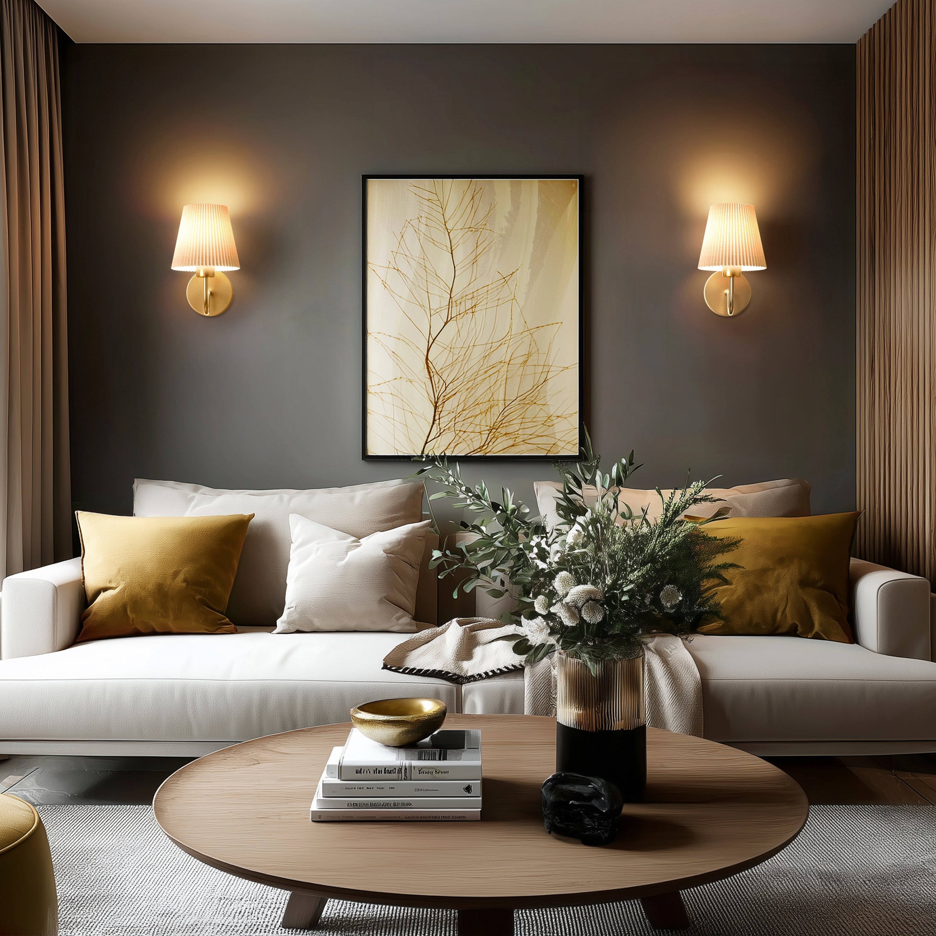 CURVED WIRELESS WALL SCONCE