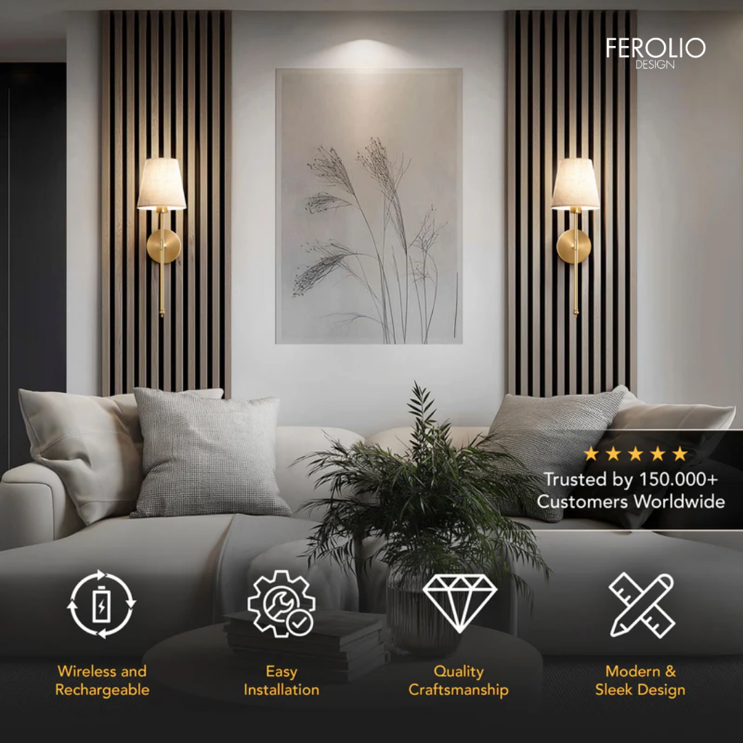 WIRELESS SAND WALL SCONCES (SET OF 2)