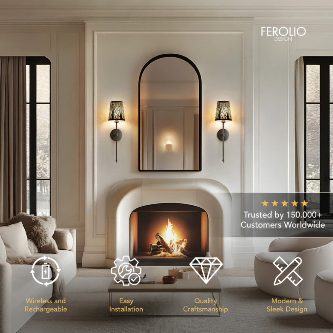 Black Metallic Tree Shades (Set of 2)