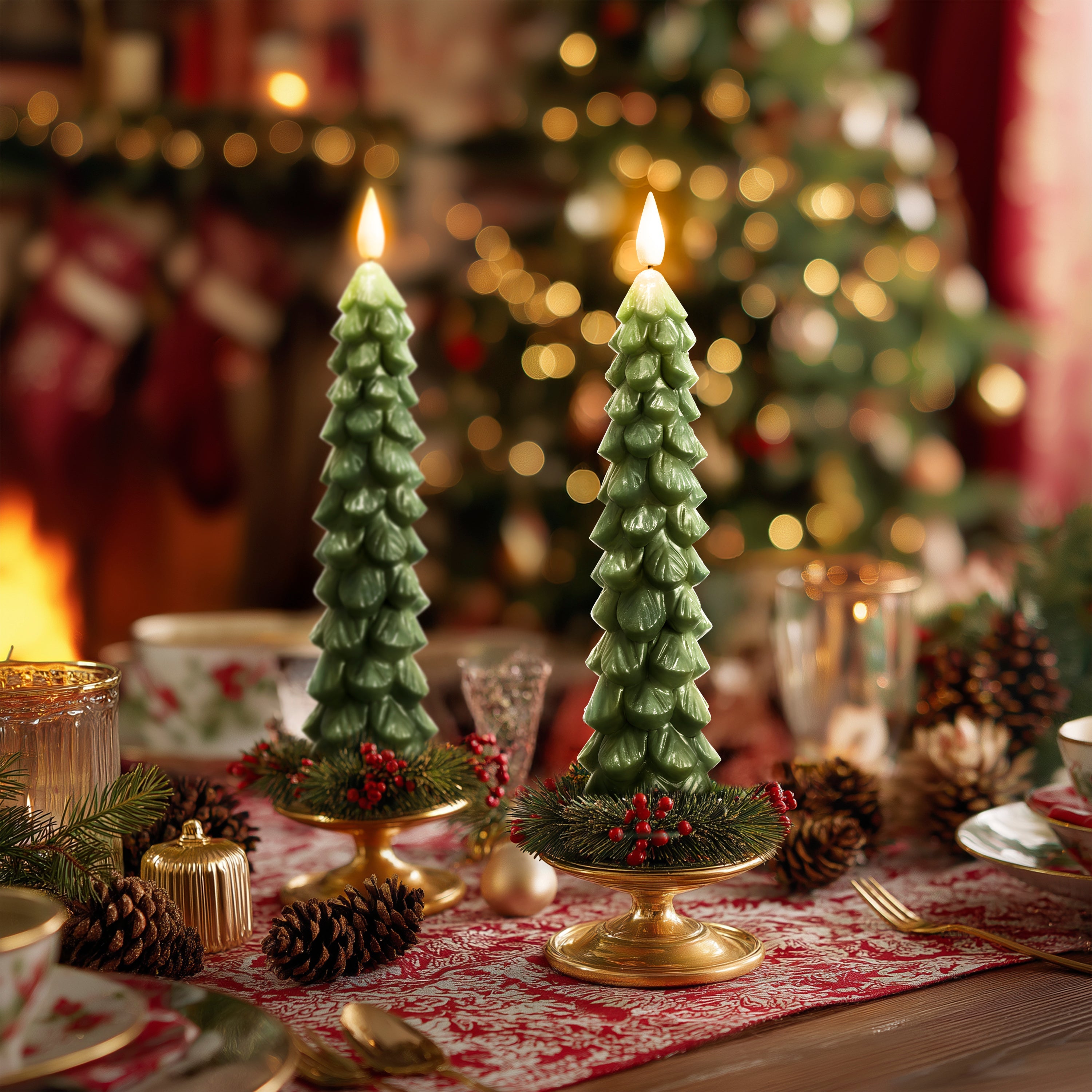 CHRISTMAS FLAMELESS WIRELESS CANDLES (SET OF 3)