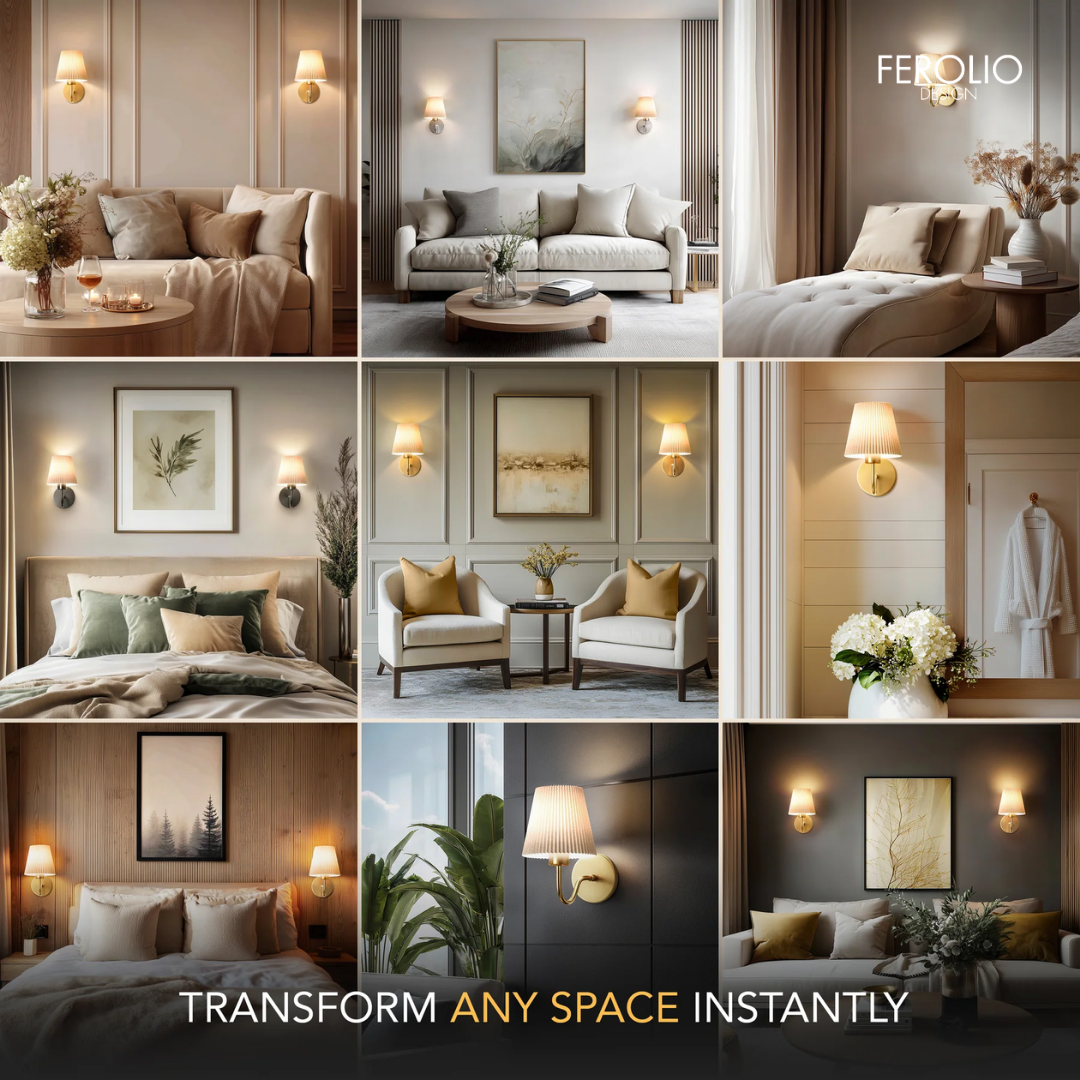 CURVED WIRELESS WALL SCONCE