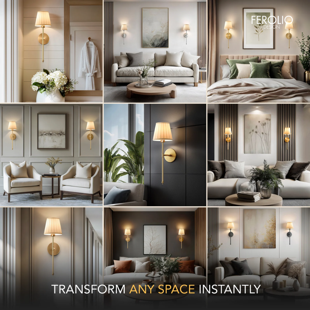 WIRELESS METALLIC WALL SCONCES (SET OF 2)