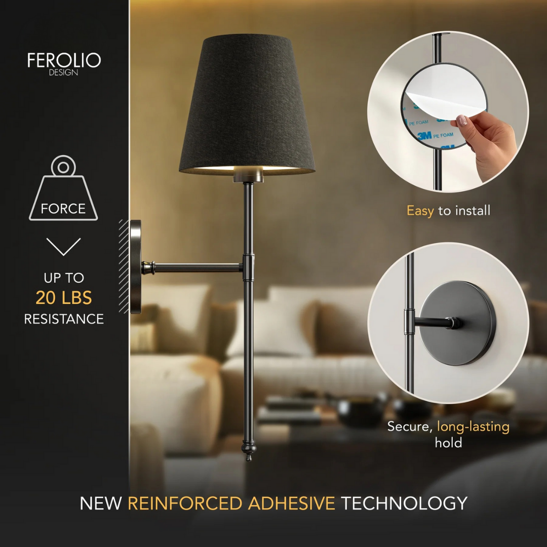 WIRELESS DARK WALL SCONCES (SET OF 2)