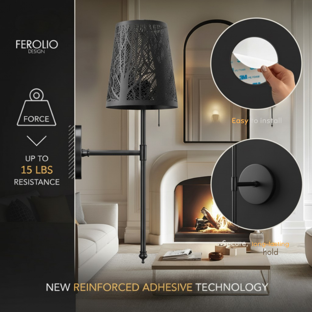 Black Metallic Tree Shades (Set of 2)