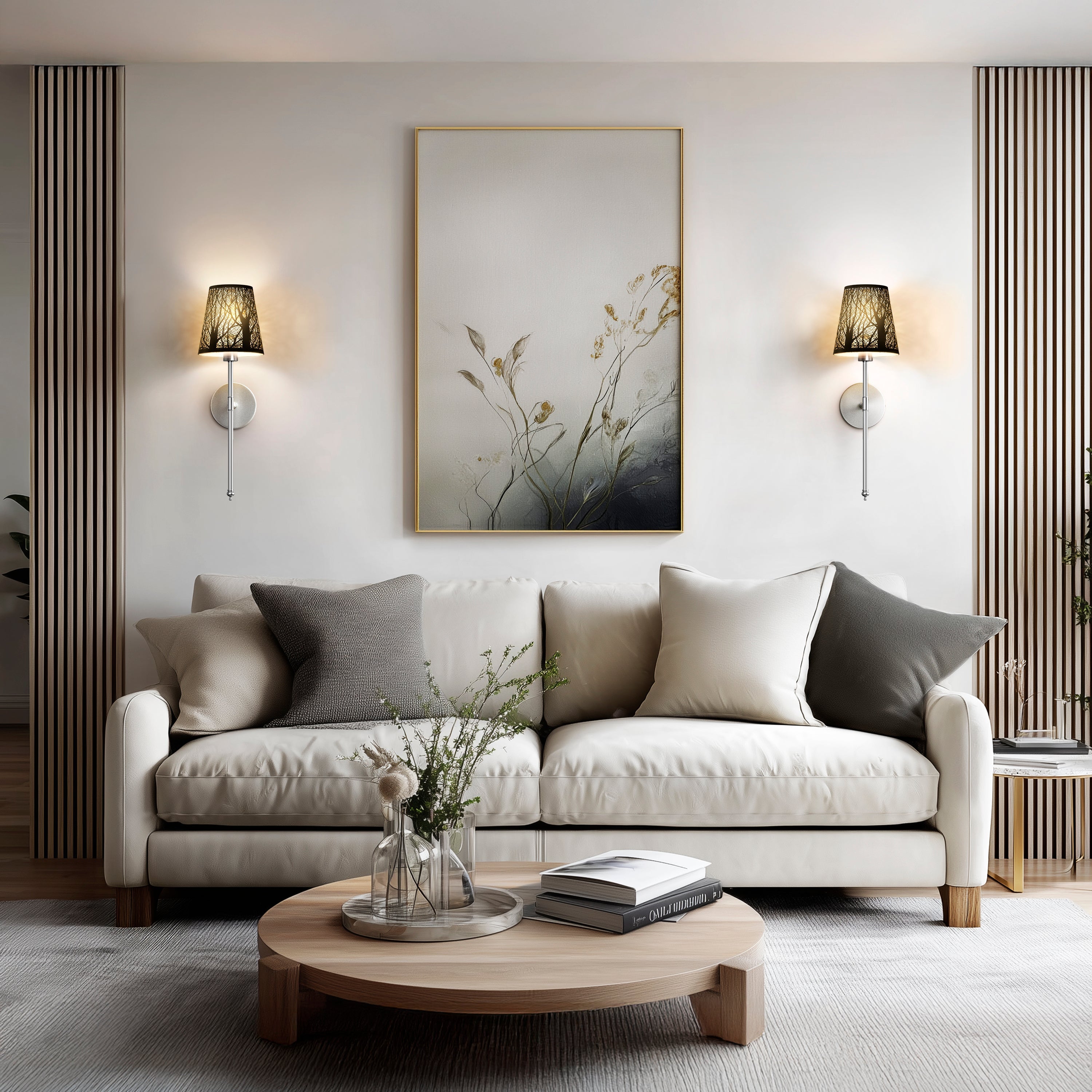 WIRELESS METALLIC WALL SCONCES (SET OF 2)