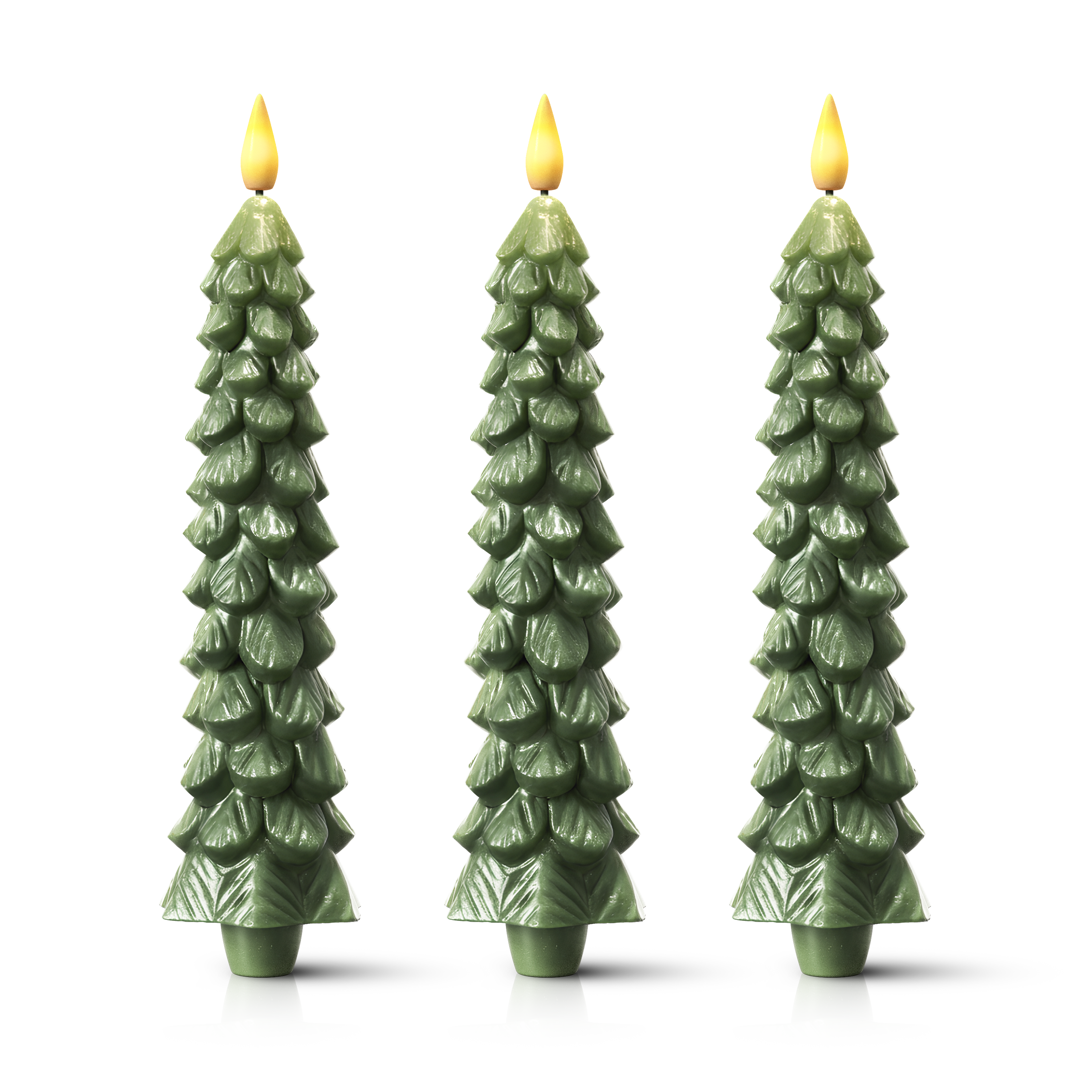 CHRISTMAS FLAMELESS WIRELESS CANDLES (SET OF 3)