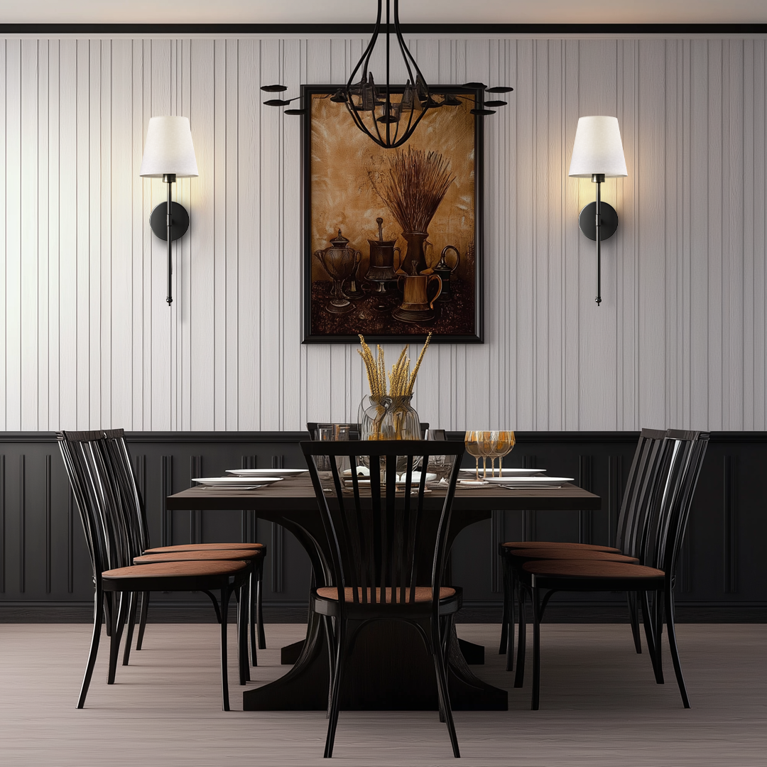 WIRELESS WALL SCONCE (SET OF 2 + 2 BULBS INCLUDED)