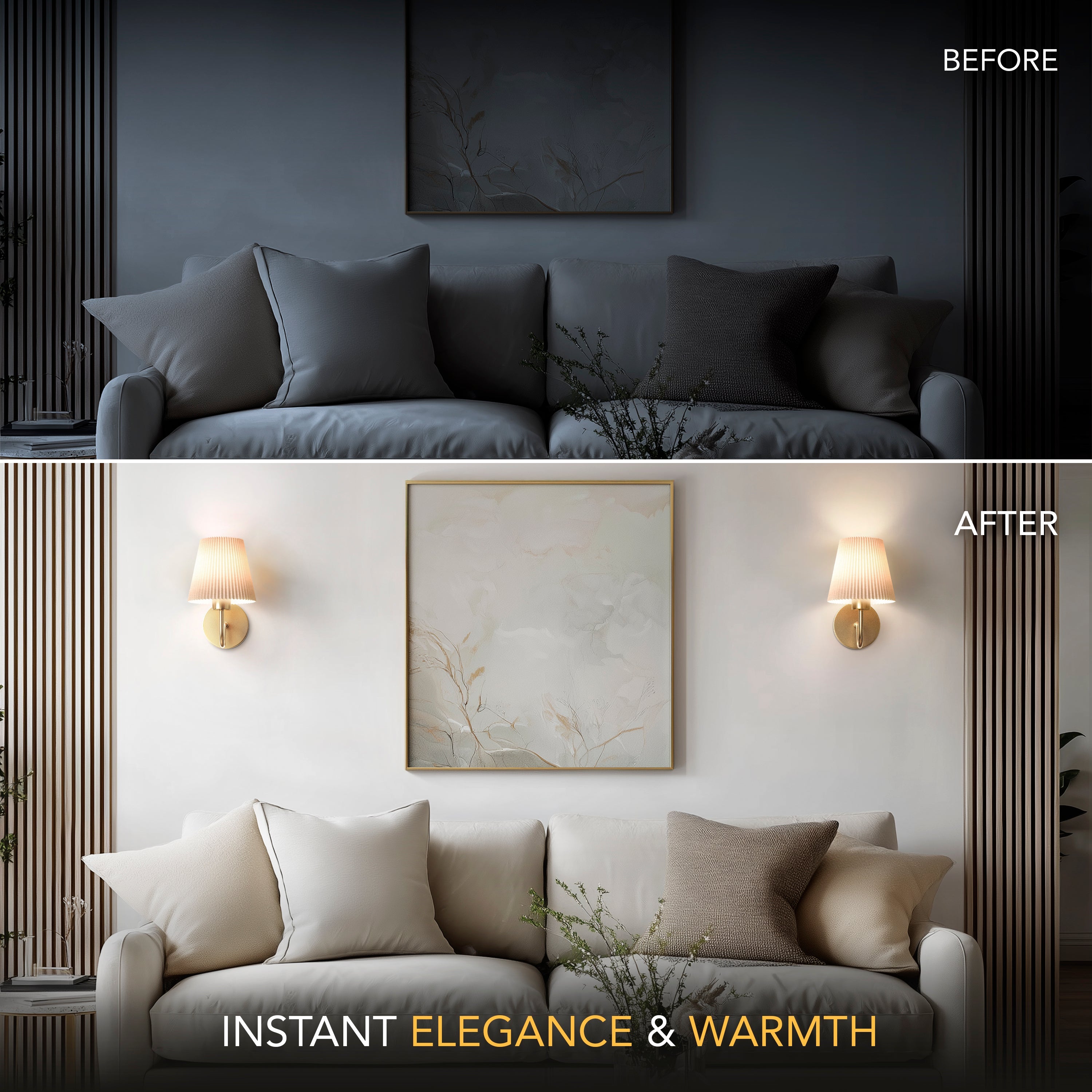 CURVED WIRELESS WALL SCONCE