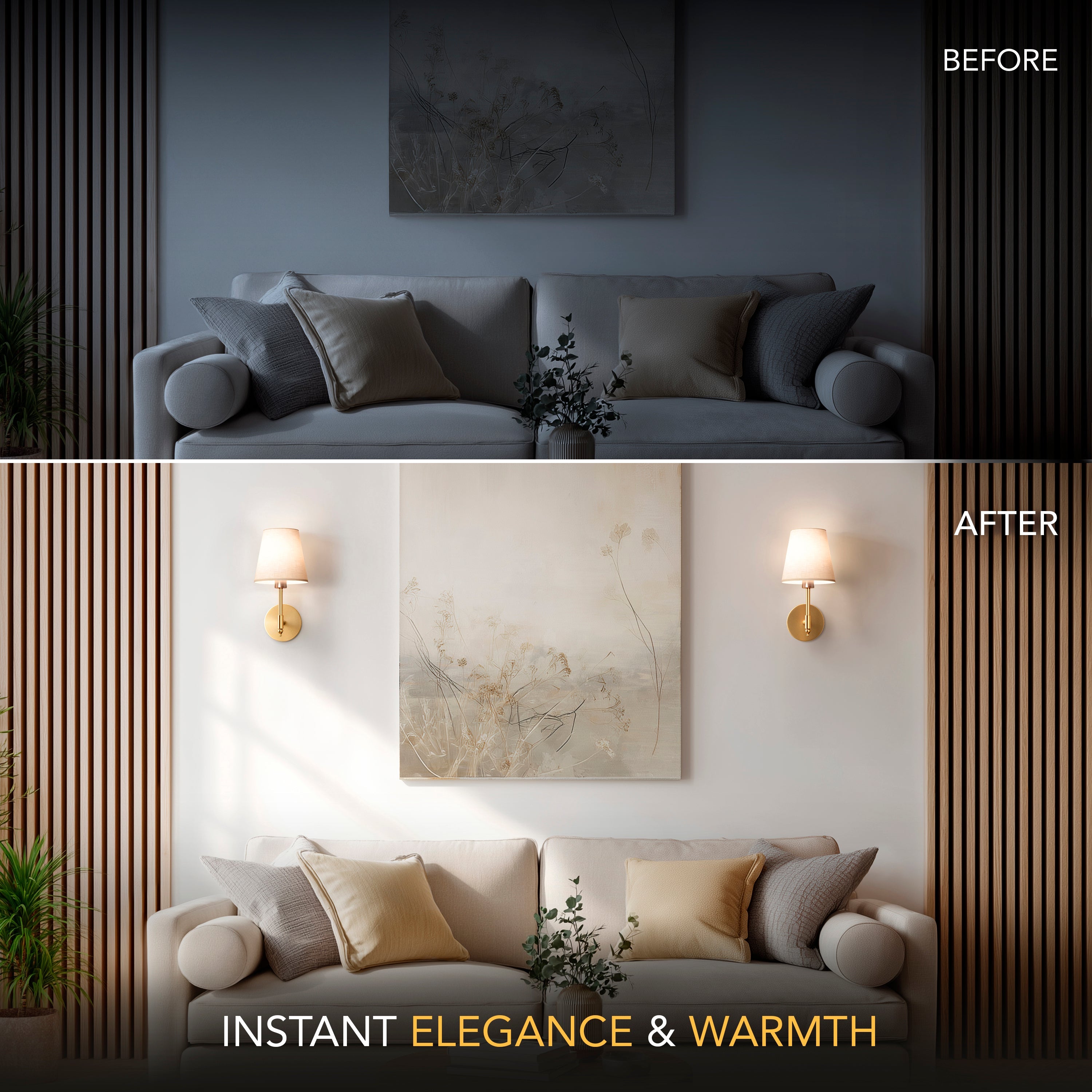 MODERN WIRELESS WALL SCONCE