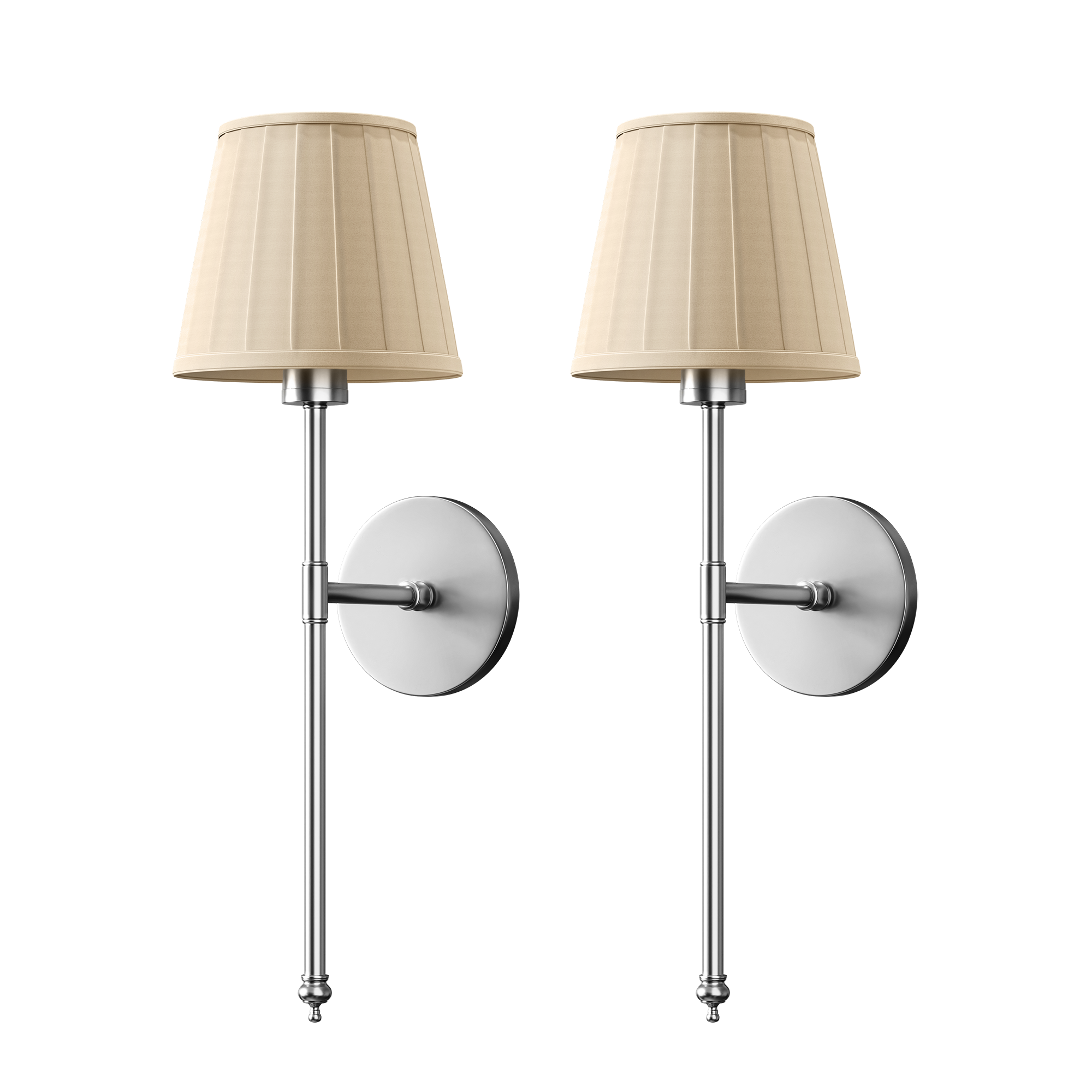 WIRELESS PLEATED WALL SCONCES (SET OF 2)